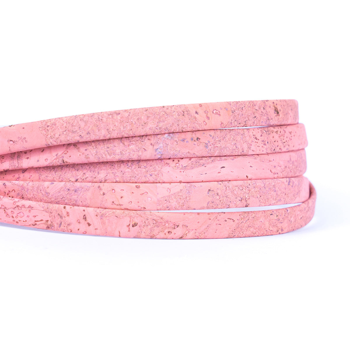 10mm falt pink cork cord COR-583B(10Meters)