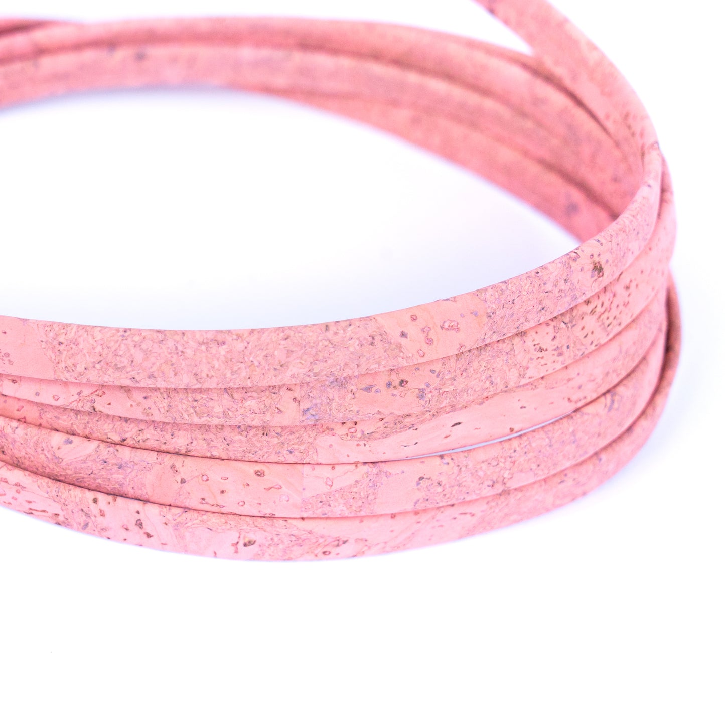 10mm falt pink cork cord COR-583B(10Meters)