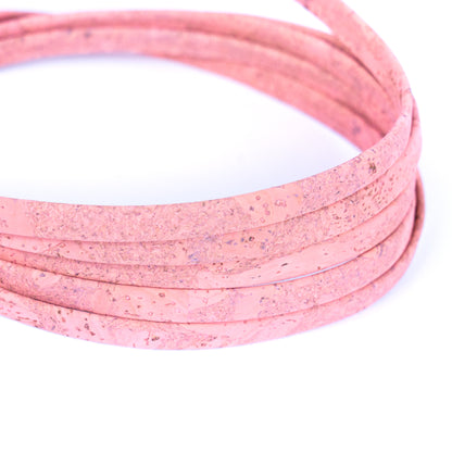 10mm falt pink cork cord COR-583B(10Meters)