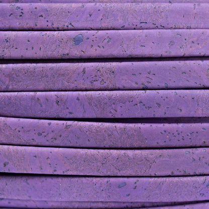 10mm falt purple cork cord COR-609B(10Meters)