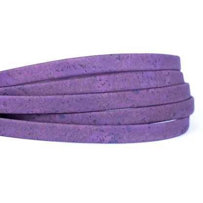 10mm falt purple cork cord COR-609B(10Meters)