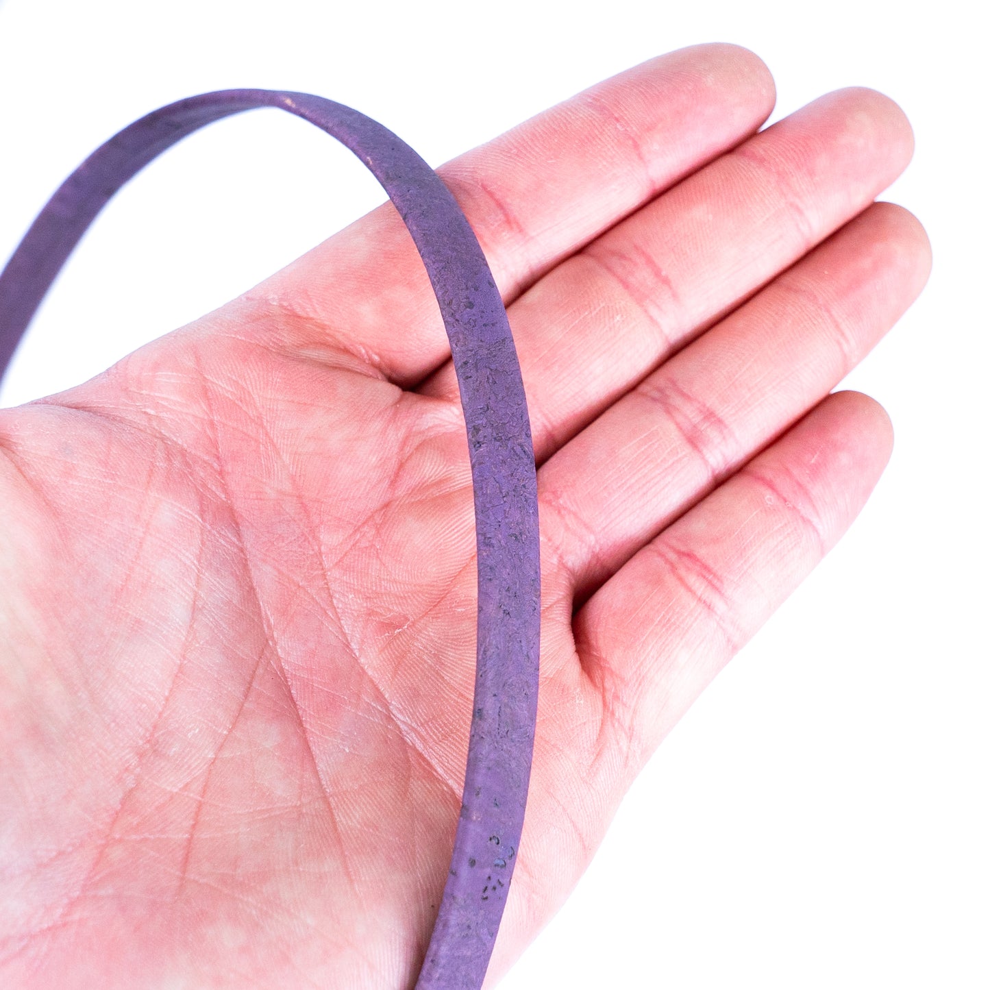 10mm falt purple cork cord COR-609B(10Meters)