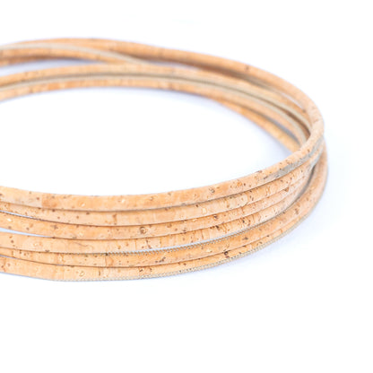 5mm Natural  Round Cork Cord COR-529(10 meters)