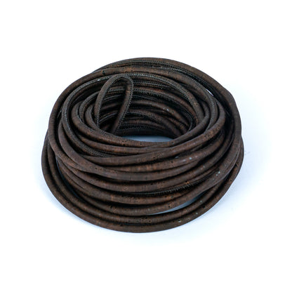 about 5mm Brown Round  Cork Cord COR-403-B(10 meters)
