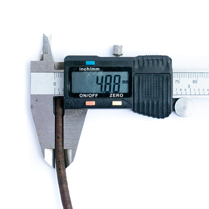 about 5mm Brown Round  Cork Cord COR-403-B(10 meters)