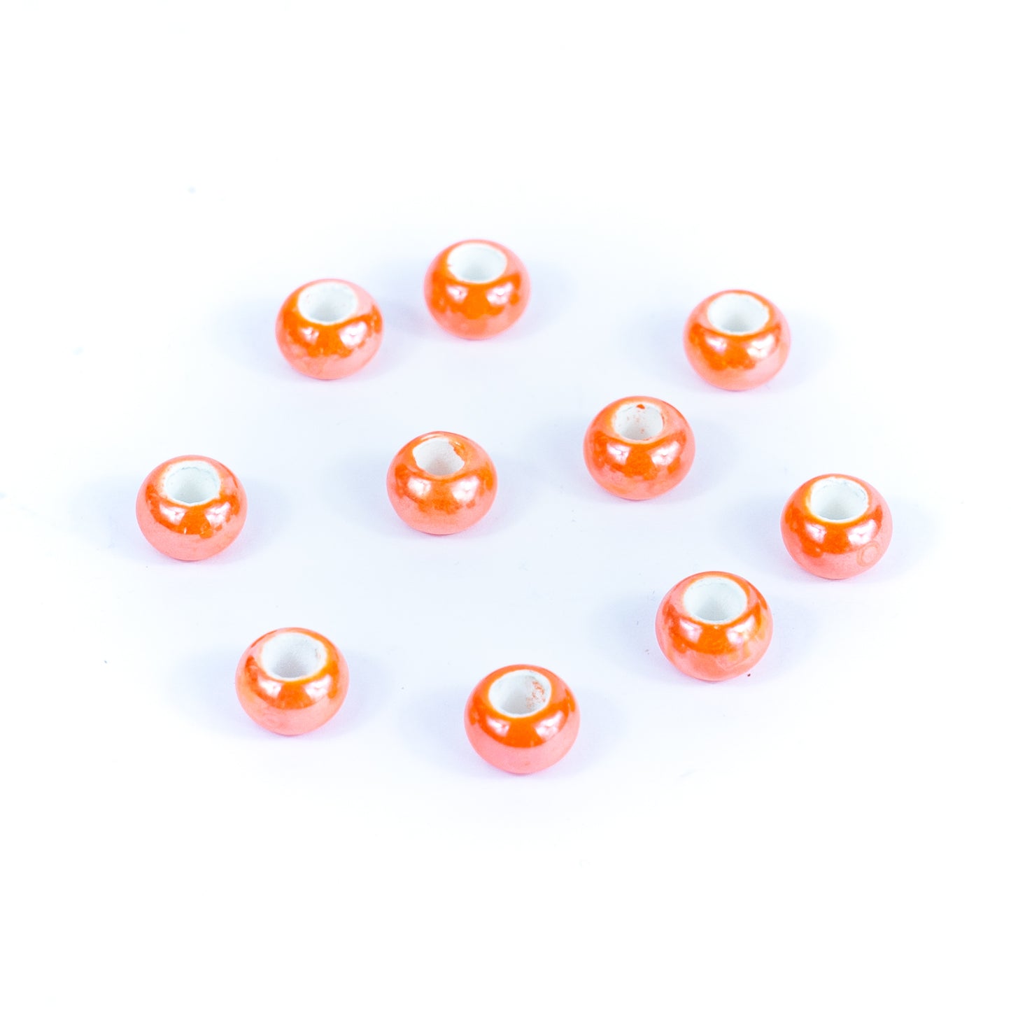 10 pcs Colorful ceramic beads in 10 different colors for 5mm wire  D-5-5-267