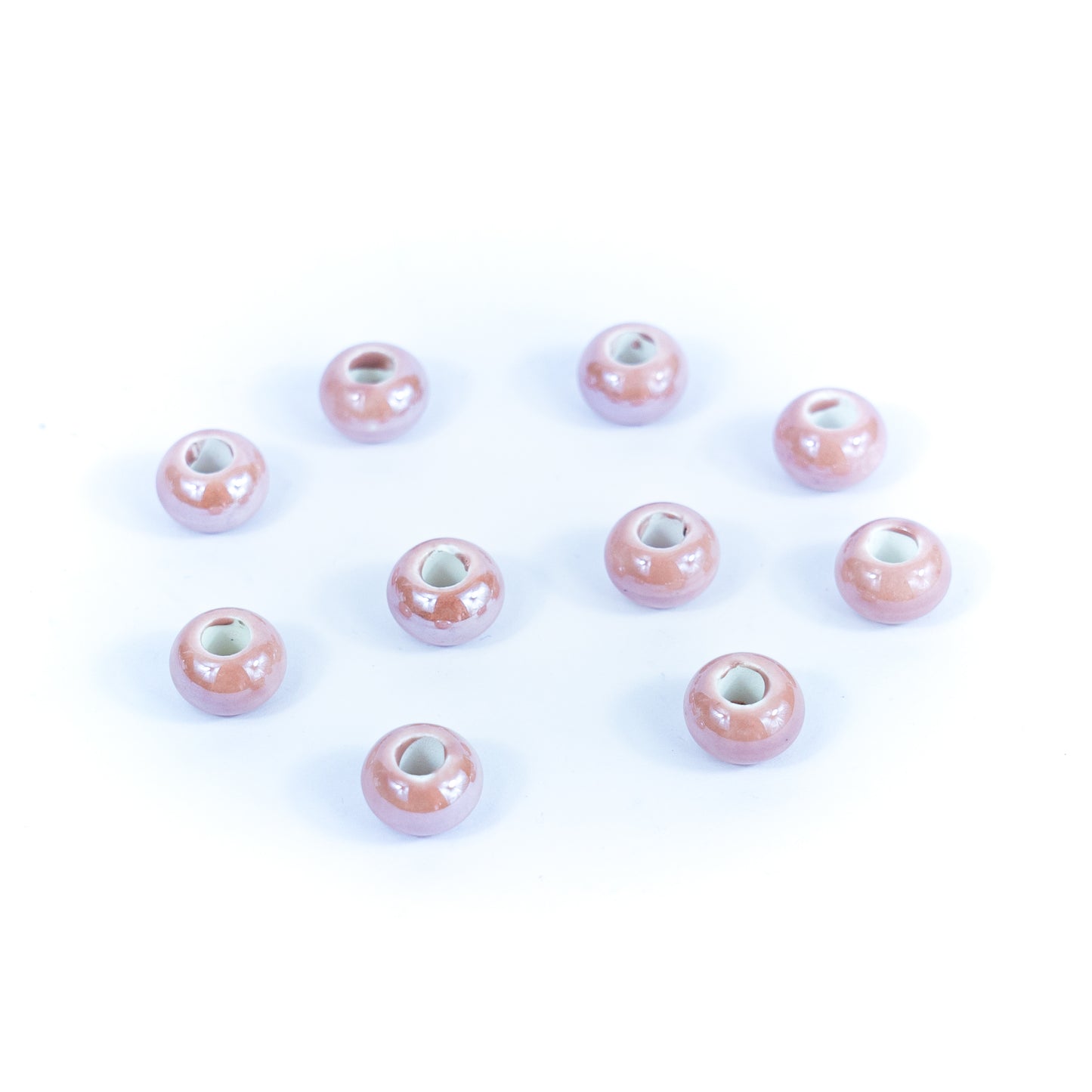 10 pcs Colorful ceramic beads in 10 different colors for 5mm wire  D-5-5-267