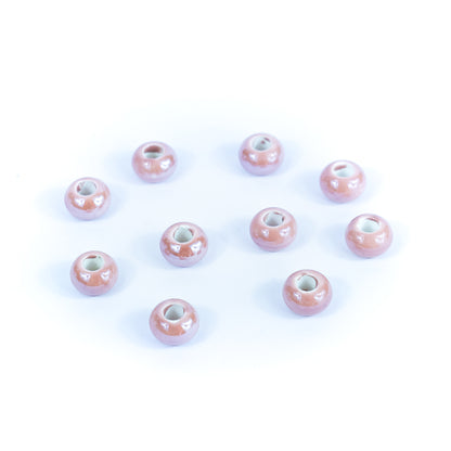 10 pcs Colorful ceramic beads in 10 different colors for 5mm wire  D-5-5-267