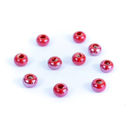 10 pcs Colorful ceramic beads in 10 different colors for 5mm wire  D-5-5-267