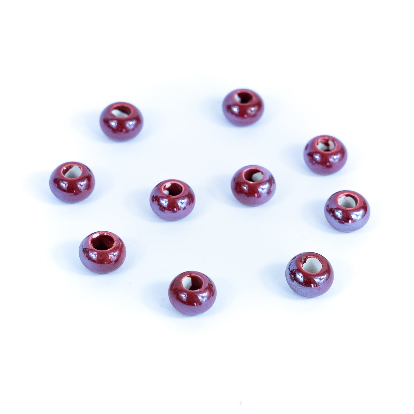 10 pcs Colorful ceramic beads in 10 different colors for 5mm wire  D-5-5-267