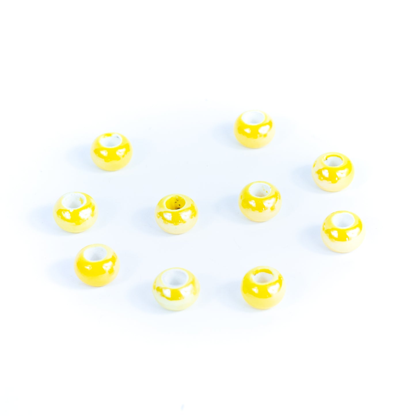 10 pcs Colorful ceramic beads in 10 different colors for 5mm wire  D-5-5-267