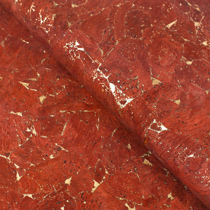 Gold Marble Cork Fabric - Sample