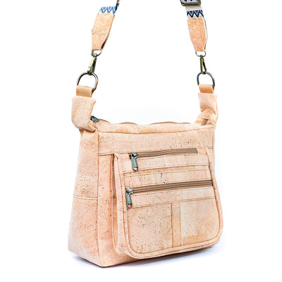 Natural Cork Women's Multi-Pocket Crossbody Bag BAGP-04