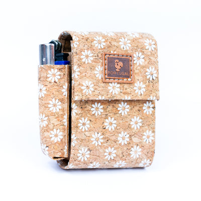 Floral Print Cork Cigarette and Lighter Holder BAGD-313A-MIX-6（6units）