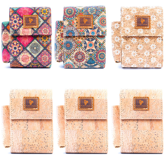 Floral Print Cork Cigarette and Lighter Holder BAGD-313A-MIX-6（6units）