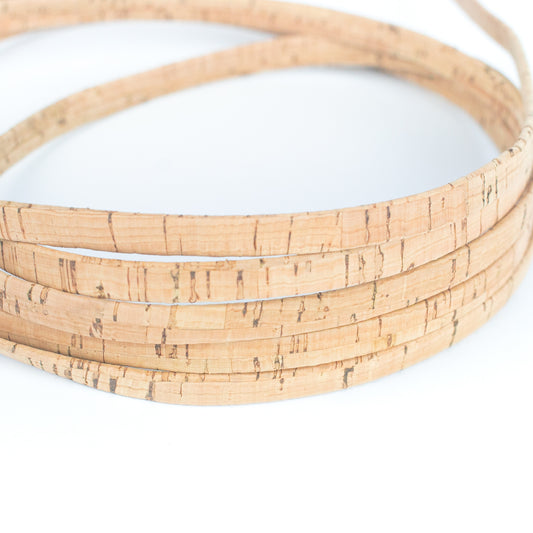 Natural Rutic 10mm flat cork cord Cor-487(10meters)