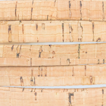 Natural Rutic 10mm flat cork cord Cor-487(10meters)