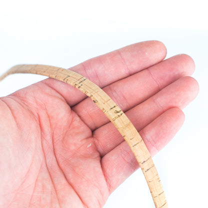 Natural Rutic 10mm flat cork cord Cor-487(10meters)