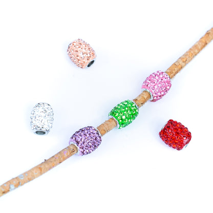 10 pcs colorful Oval shiny beads in 6 different colors for 5mm wire  D-5-5-268