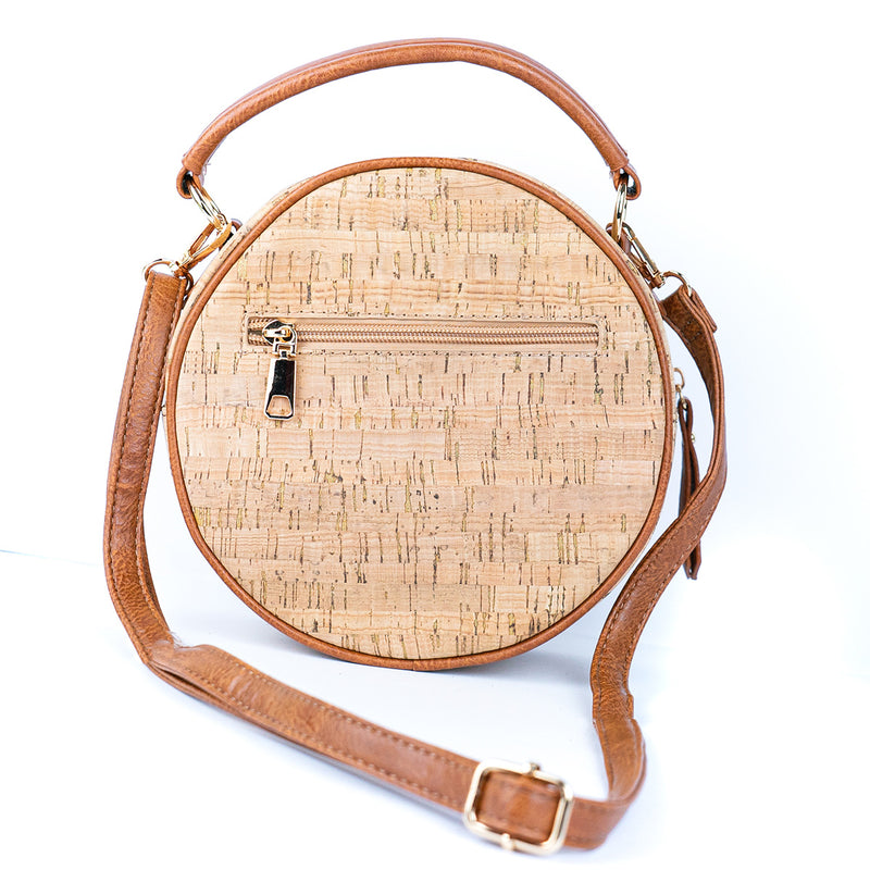 Printed Cork Round Crossbody Bag for Women  BAGD-584