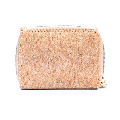 Foldable Printed Cork Wallets Bifold Coin Purses with Card Slots BAGD-548B-MIX-6