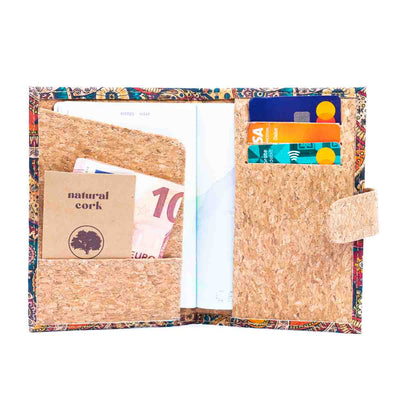 6units Vibrant Mandala Cork Passport Holder – Travel in Style BAGD-538-6