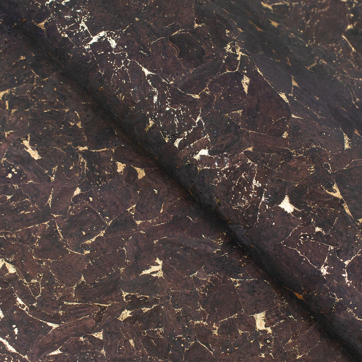Gold Marble Cork Fabric - Sample