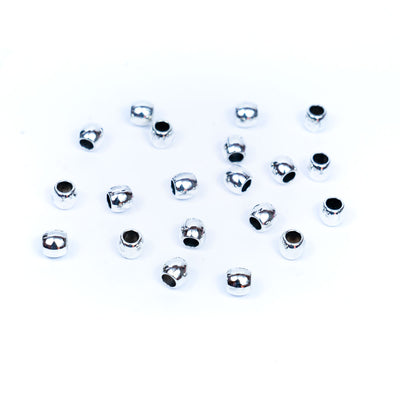 20PCS For 5mm leather antique silver zamak rose beads, Jewelry supply Findings Components- D-5-5-39