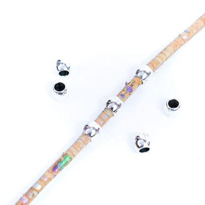 20PCS For 5mm leather antique silver zamak rose beads, Jewelry supply Findings Components- D-5-5-39