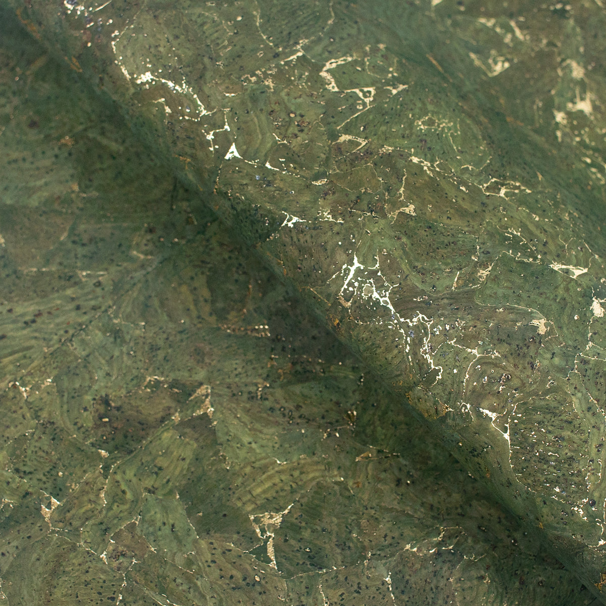 Gold Marble Cork Fabric - Sample