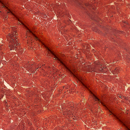 Gold Marble Cork Fabric - Sample