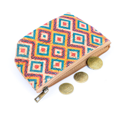 Cork coin purse pattern wallet BAGF-004(10units）