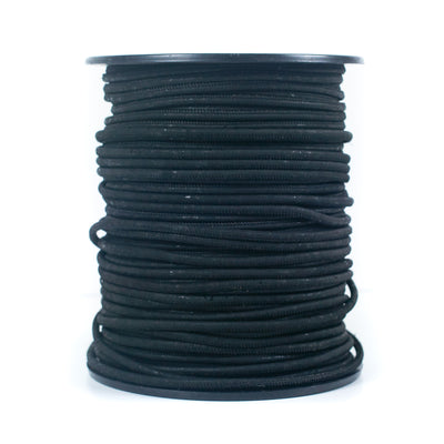 Black Cork Cord, 5mm Round String for Jewelry Making COR-201(10 meters)