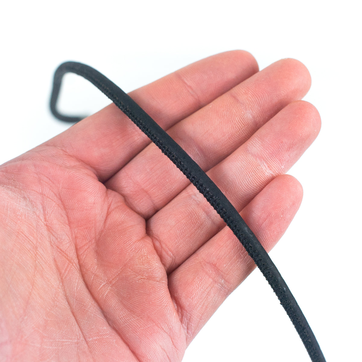 Black Cork Cord, 5mm Round String for Jewelry Making COR-201(10 meters)