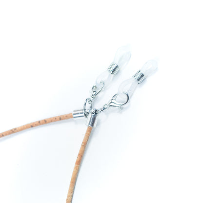 (5units) 2MM round Natural Cork Handmade Eyeglass Cord Holder Glasses Cord - FL-001-MIX-5