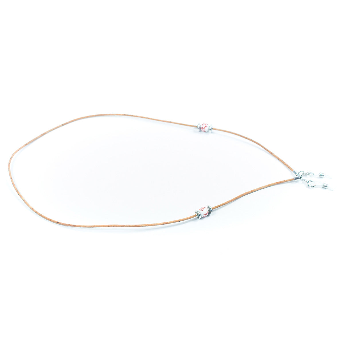 (5units) 2MM round Natural Cork Handmade Eyeglass Cord Holder Glasses Cord - FL-001-MIX-5