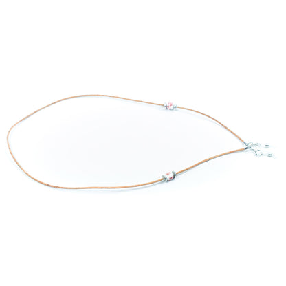 (5units) 2MM round Natural Cork Handmade Eyeglass Cord Holder Glasses Cord - FL-001-MIX-5