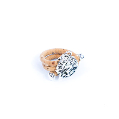 Natural cork cord and  alloy accessories handmade fashion ring for women  RW-056-MIX-10