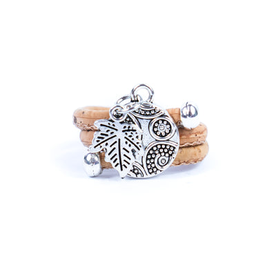 Natural cork cord and  alloy accessories handmade fashion ring for women  RW-056-MIX-10