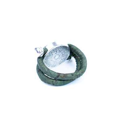 Natural colored cork cord and owl alloy accessories handmade fashion ring for women  RW-057-MIX-10