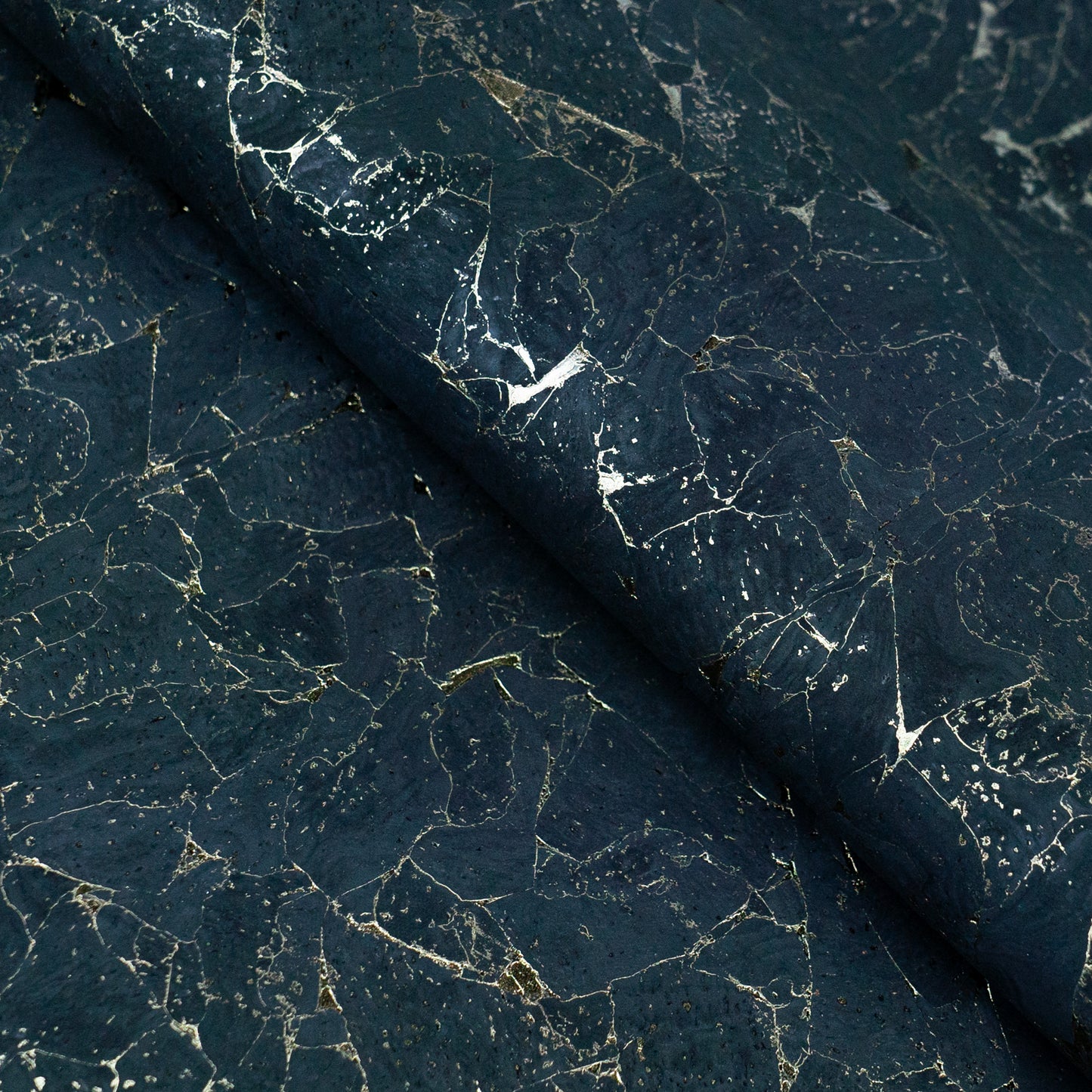 Gold Marble Cork Fabric - Sample