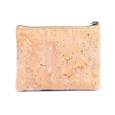 Chic Printed Cork Mini Wallet with Triple Zippers for Women BAG-2327