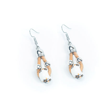 Color cork handmade earrings-ER-162-MIX-5