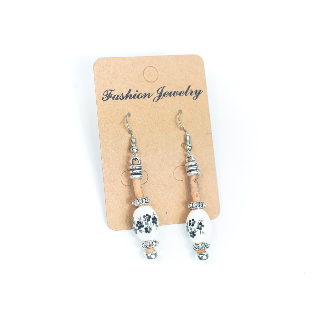 Color cork handmade earrings-ER-164-MIX-4