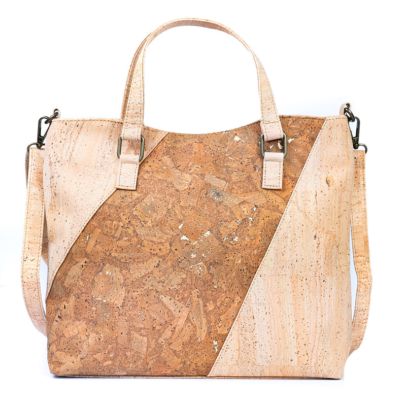 Natural Cork and Tobacco Brown Accent Women&