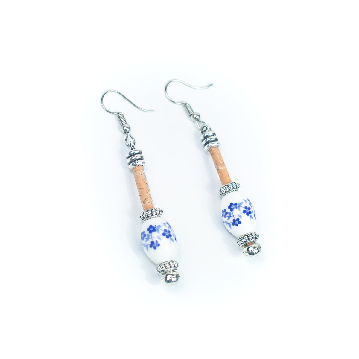 Color cork handmade earrings-ER-164-MIX-4
