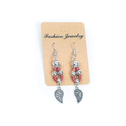 Color cork handmade earrings-ER-163-MIX-5