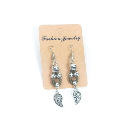 Color cork handmade earrings-ER-163-MIX-5