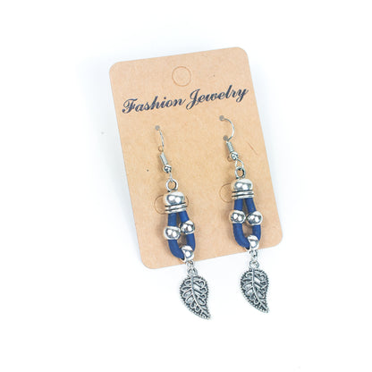 Color cork handmade earrings-ER-163-MIX-5