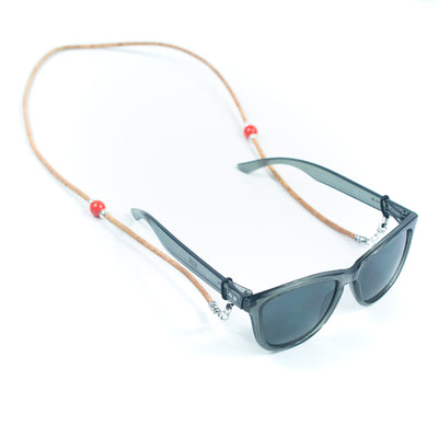 (5units)3MM round Natural Cork handmade Eyeglass Cord Holder Glasses Cord Lanyard FL-03-MIX-5